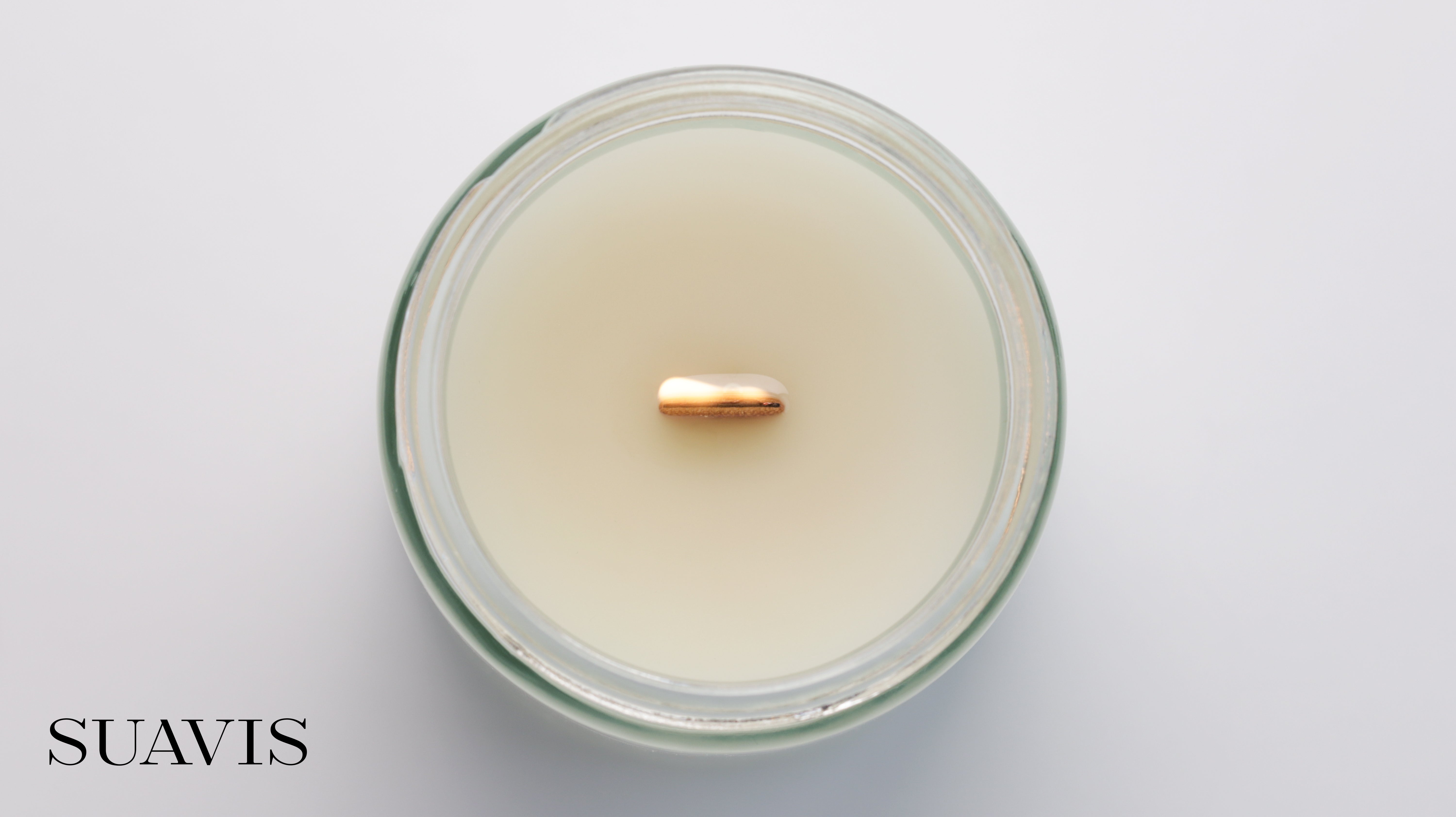 A clean, even burning candle from above
