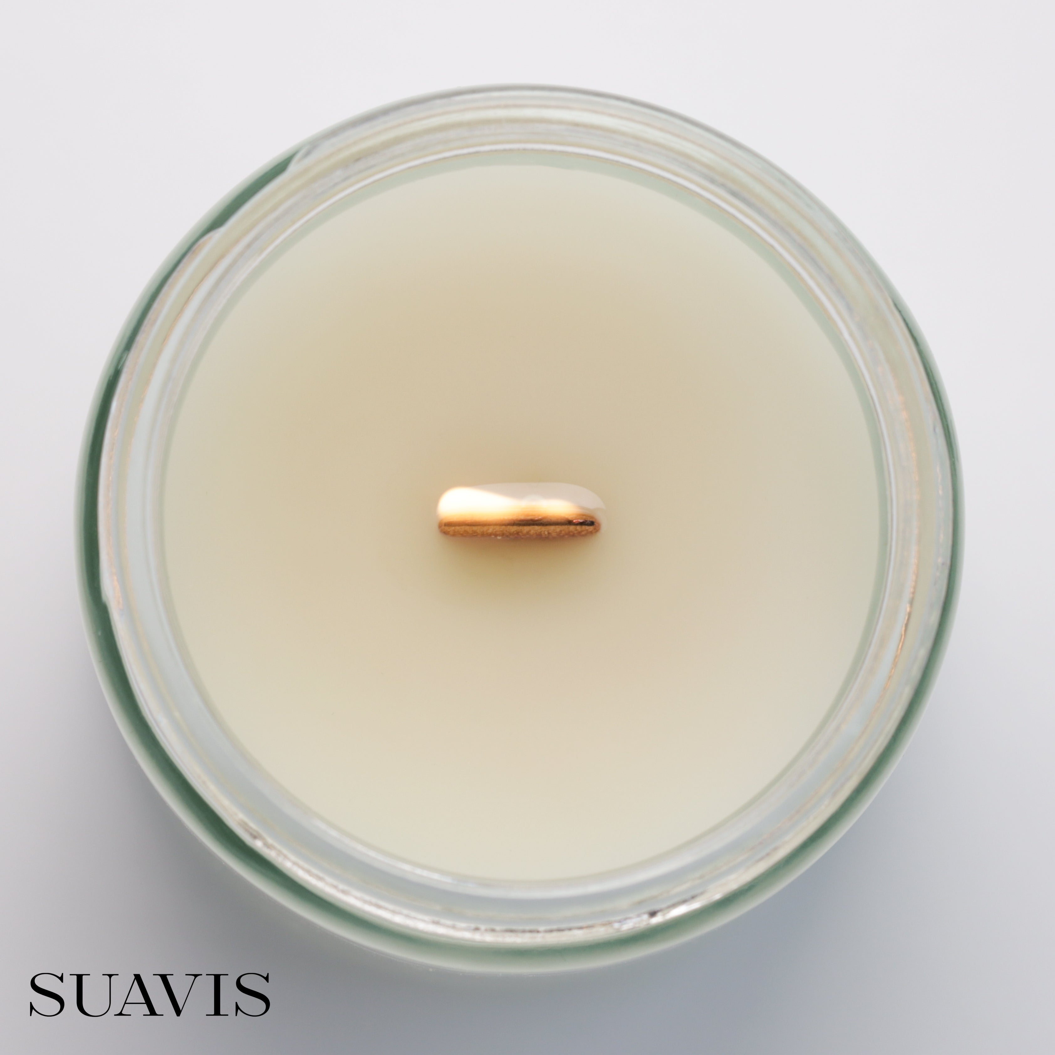 A clean, even burning candle from above